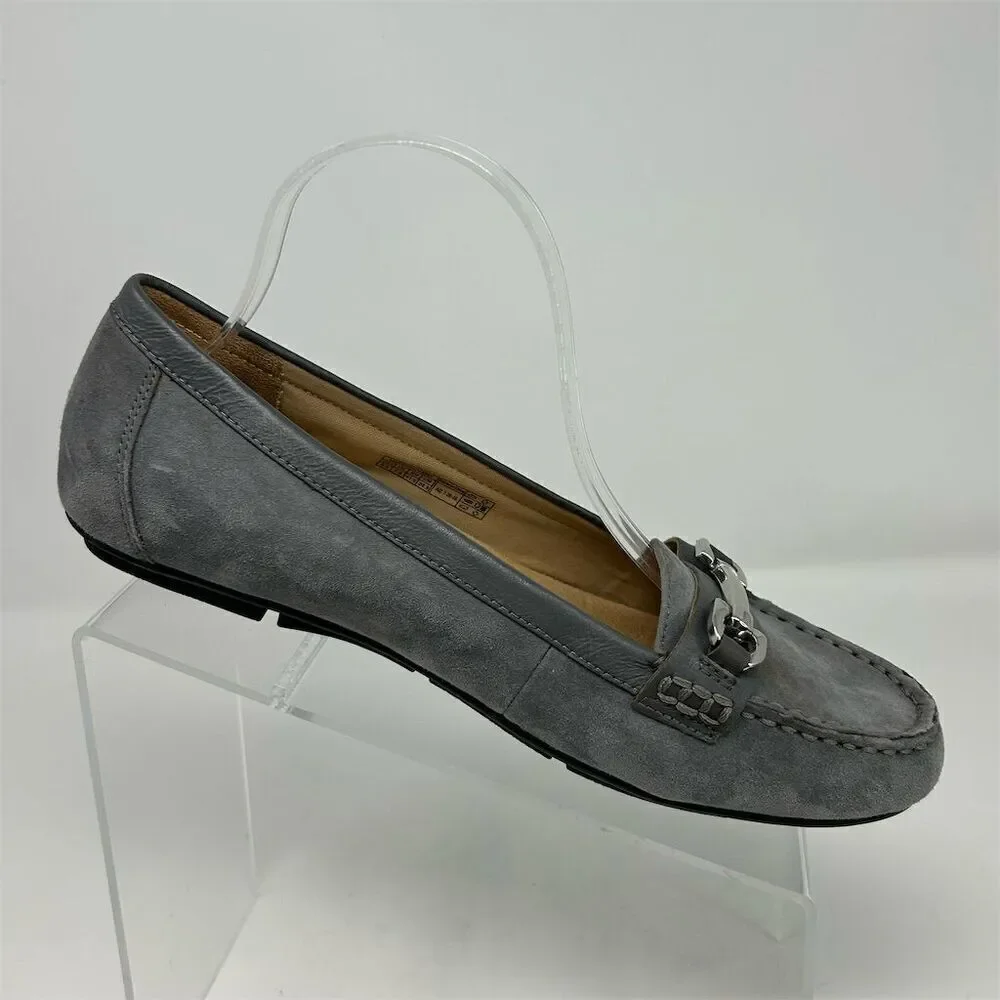 Vionic Women's Kenya Slip On Gray Loafers 9.5 Slip-On with Orthaheel Technology